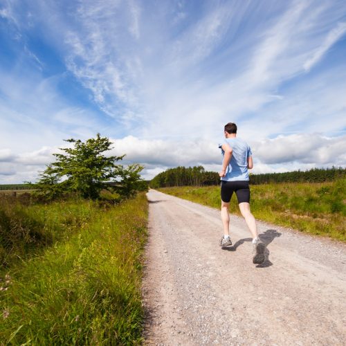 man running on trail